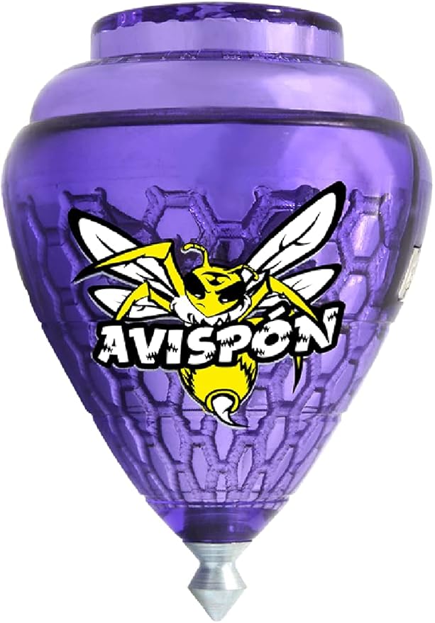 3 Pack Avispon Durable Plastic Spin Tops for Kids Metal Tip Made in Mexico - Trompo Mexicano Avispon Plco Durable & Punta de Metal (Pack of 3 Assorted Colors)
