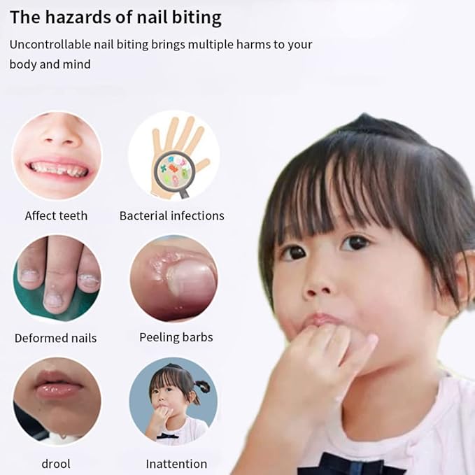 Nail Biting Treatment Kids Thumb Sucking Stop Nails Polish Bitter Prevent Nail Biting for Kids.