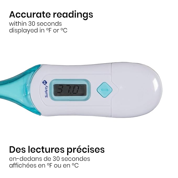 Safety 1st 3-in-1 Thermometer Bundle with Rapid Read & Analog Nursery Thermometers, Aqua