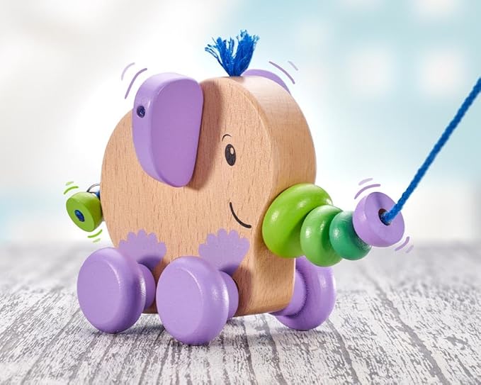 Selecta 52101 TITA Wooden Pull and Pull Toy 14 cm Elephant Design