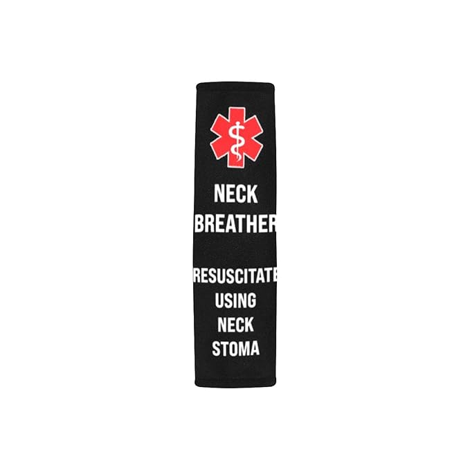 Medical Alert Seatbelt Cover - Neck Breather/Neck Stoma/Seat Belt Cover/Special Needs