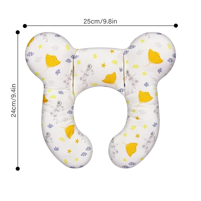 Baby Neck Pillow - Upgraded Baby Support Travel Head Pillow, Portable Headrest for Toddlers & Children for Car Rides, Planes, Road Trips (A10)