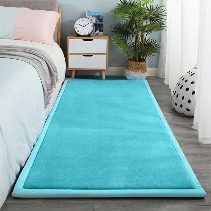 Play Crawling mat for Nursery Baby, Extra Soft Activity Floor Mat for Kids Playroom Bedroom- Sky blue-60 * 200cm