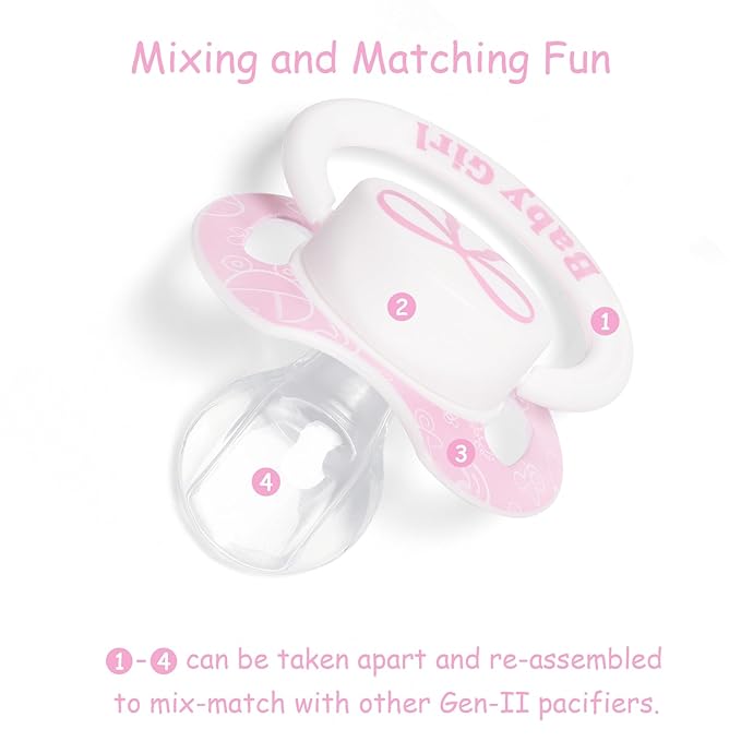 LittleForBig Bigshield Generation-II Adult Sized Printed Pacifier Girl Pattern