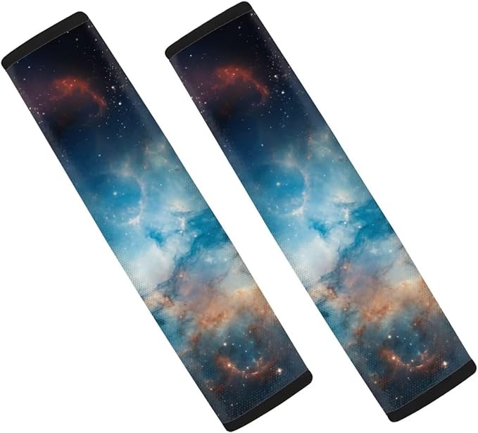 Biyejit Galaxy Space Car Accessories Seat Belt Covers Adult Seat Belt Shoulder Strap Covers for Women Girls Seatbelt Pads Universal Fit 2 Packs