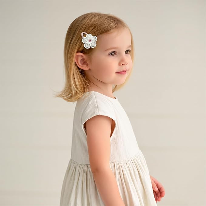 5 Pcs Soft Baby Hair Clips - 5 Snap Barrettes for Girls & Toddlers, Gentle Grip Non-Slip Toddler Hair Clips for Thin and Thick Hair