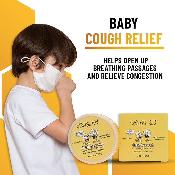 Bella B Bundle Chest Rub 2 oz & Baby Massage Oil 3.3 oz - Baby Chest Rub - Baby Vapor Rub - Baby Oil Organic - Organic Baby Oil - Eucalyptus Chest Rub - Baby Oil Rub - Hypoallergenic Massage Oil, 2 piece set