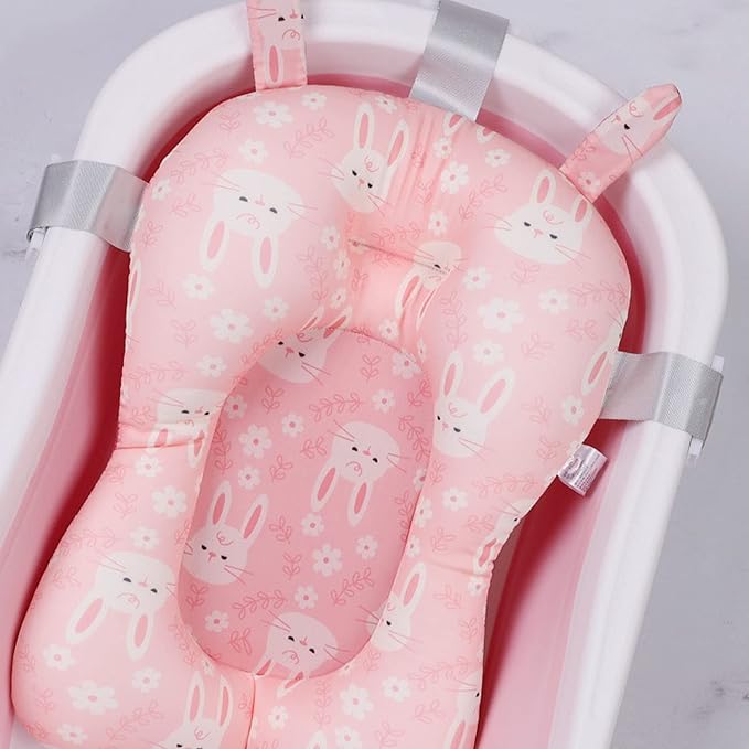Baby Bath Mat Prevent Slip Soft Quick Dry Lightweight Sitting and Lying Down Infant Bath Cushion for Newborn Infant ()