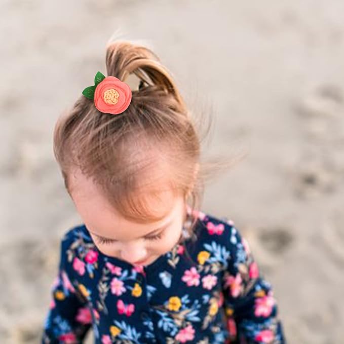 BQUBO Baby Girl Headbands with Bows Nylon Hairbands Handmade Hair Accessories for Newborn Infant Toddlers 10 Pack