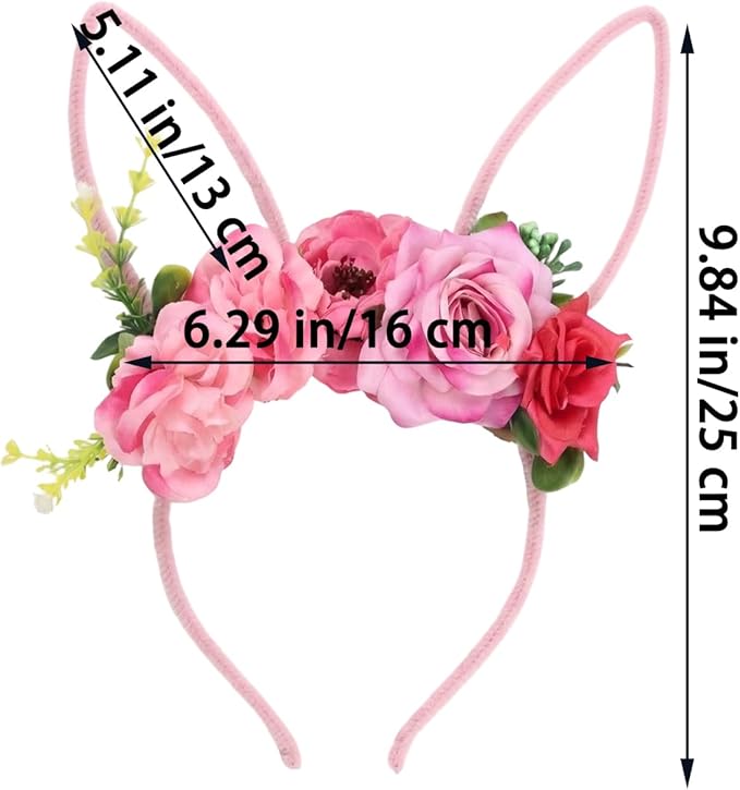 Children Easter Bunny Ears Headband Long Ear Hairband for Baby Girls Infant Toddlers Kids