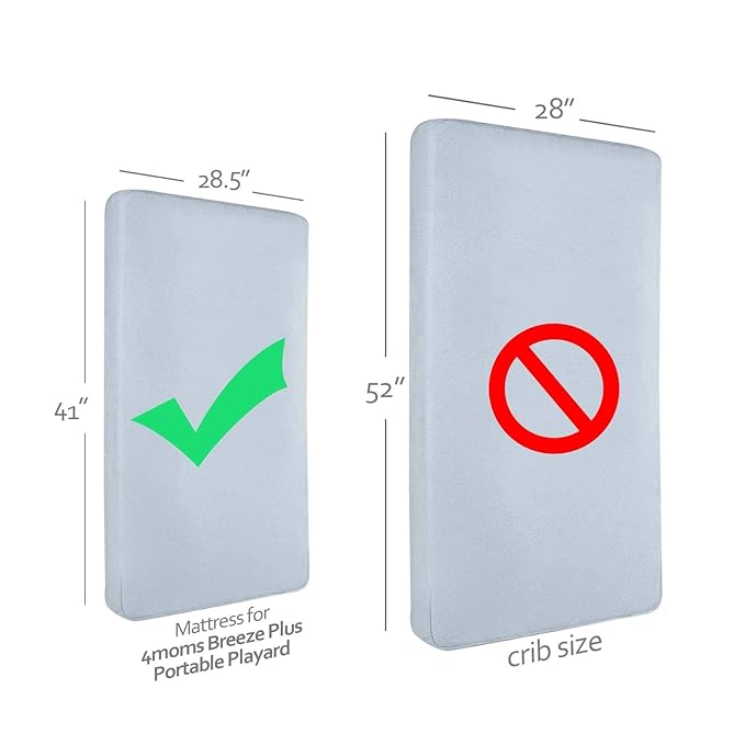 Moonsea Waterproof Pack and Play Sheets Compatible with 4moms Breeze Plus Playard & Breeze GO Playard, Pack and Play Mattress Pad, White, 2 Pack