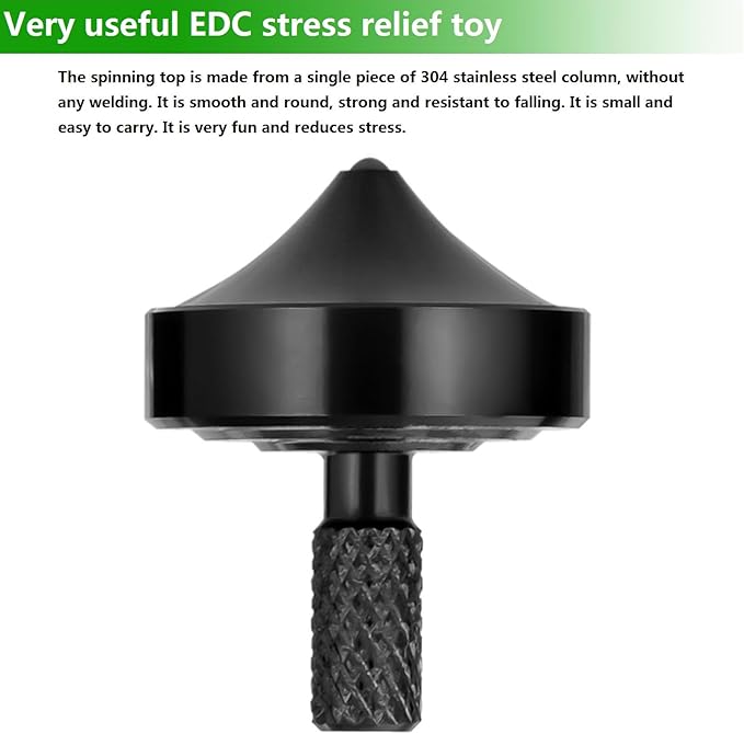 CHEETOP12PCS Stainless Steel Spinning Top, Precision Mini Desktop Gyroscope, Kill Time Reduce Stress ADHD Toys, Perfect Balance Gyro (12PCS Black+Silver+Iridescent, Style 1+2+3+4)