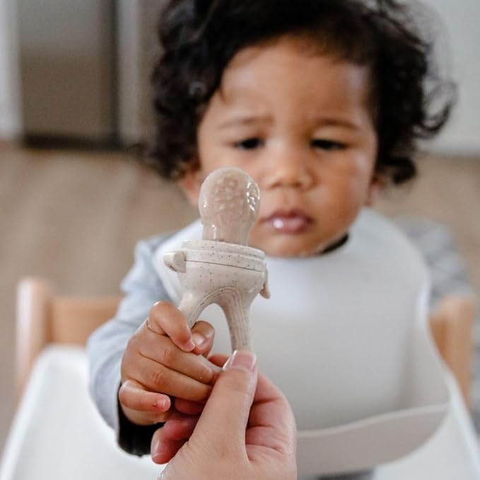 Baby Kae Little Fruit Feeder (Malted) Baby Led Weaning- BPA- Free Food- Grade Silicone, Introduce Solids, Pacifier and Fruit Feeder- Infant & Toddler Teether