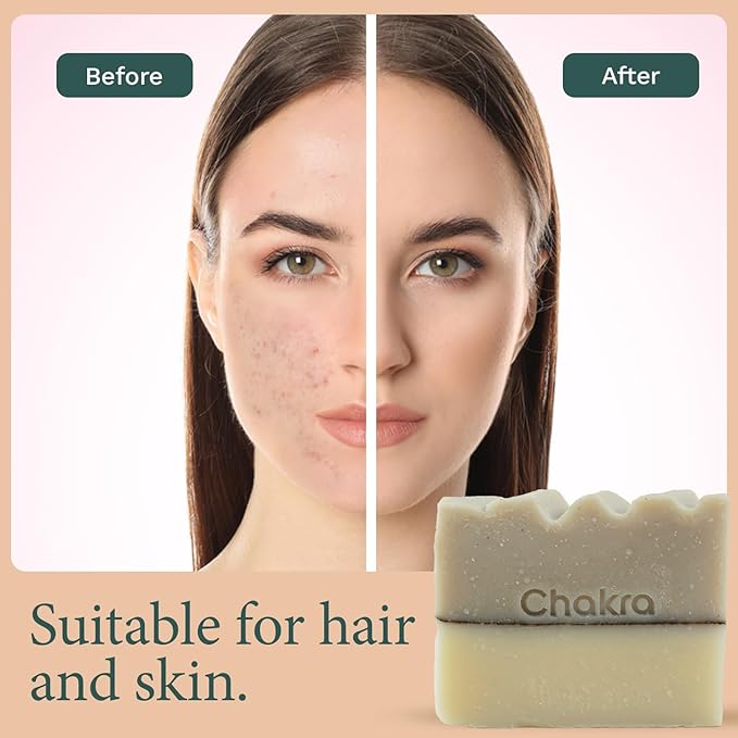Chakra Nettle Bar Soap - Paraben & Additive Free Handmade Soap Bar for Face, Body and Hands, Gentle Cleansing for Daily Skin Care, 4.23 oz