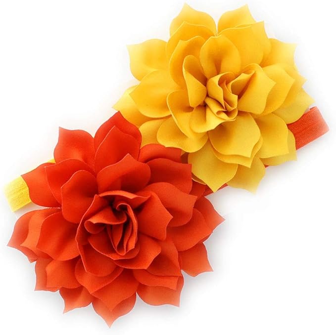 My Lello Petal Flower Headbands Baby - Girls - Toddler Stretchy Elastic Pair