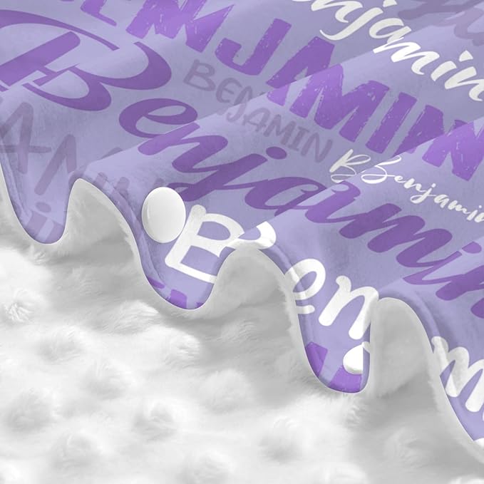 Personalized Baby Car Seat Canopy for Babies, Custom Name Baby Car Seats Covers for Boys Girls, Opening Minky Nursing Breastfeeding Cover for Infant, Carseat Canopies for Newborn (Light Purple)