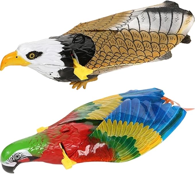 Milisten 2pcs Electric Flying Bird Toys Adorable Boy Girl Playthings with Fun Music Safe Material Boy Girl to Stimulate Imagination and Curiosity
