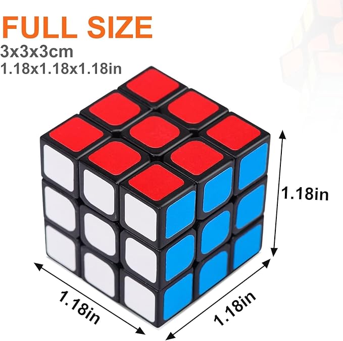 24 Pack Mini Speed Cube Party Favors, 1.18in 3x3 Magic Cube School Rewards & Classroom Prize for Students,Stress Relief Toys Easter Christmas Stocking Goody Bag Filler