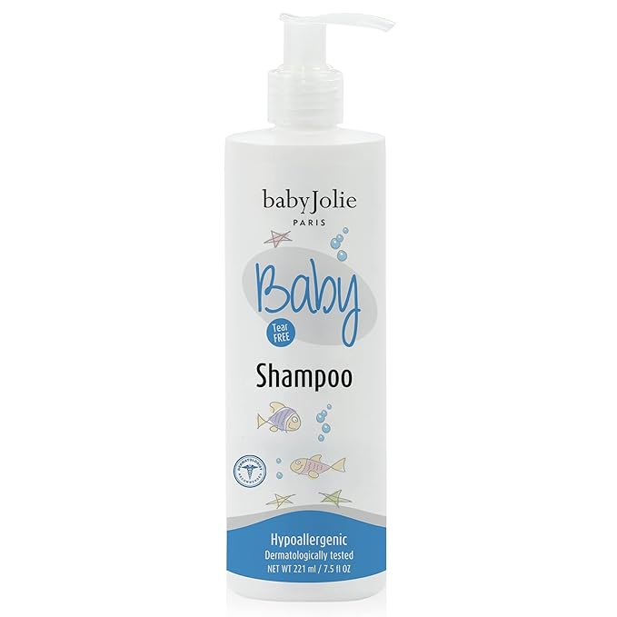 Baby Jolie Baby Shampoo – Tear-Free Gentle Shampoo for Babies & Kids, Hypoallergenic, Sensitive Scalp Care, Daily Use, 3 Pack (7.5oz / 221ml Each)
