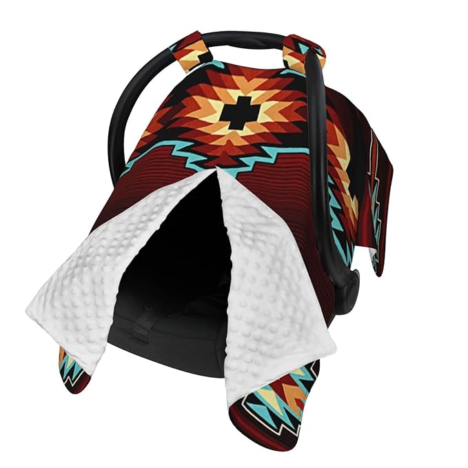 Aztec Tribal Baby Car Seat Canopy Cover Multi Use Nursing Cover for Newborn Car Seat Canopy Mom Nursing Breastfeeding Covers Newborn Shower Gift
