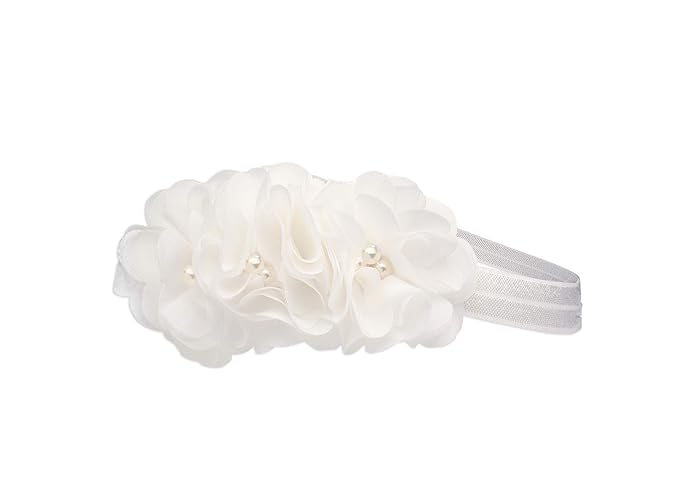 Cherished Moments "Petals" Keepsake Headband for Christenings, Baptism and Baby Blessings (Ivory)