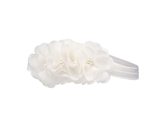 Cherished Moments "Petals" Keepsake Headband for Christenings, Baptism and Baby Blessings (Ivory)