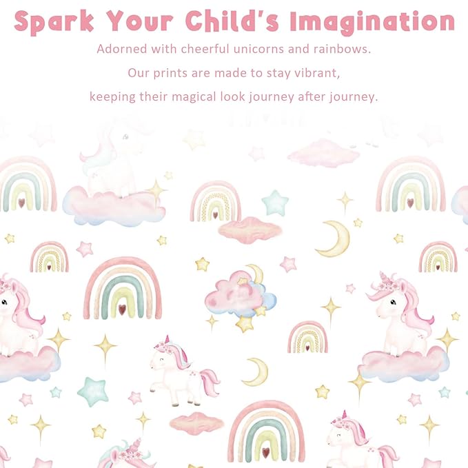 Kids Seat Belt Cover Pads, Soft Seat Belt Adjuster for Kids, Pea Pod Children Universal Shoulder & Belly Protective Padding, Breathable Car Seat Strap Cushion Covers for Boys Girls (Unicorn)