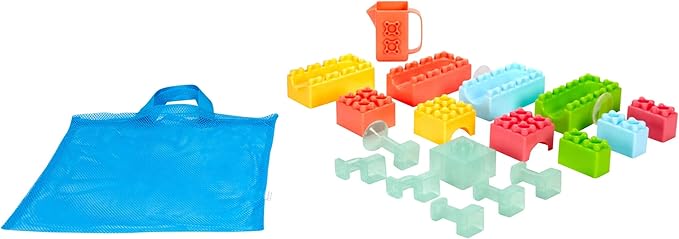 Baby Builders - Splash Blocks First Blocks for Babies and Toddlers, Easy to Connect, Bath Toy, Water Play