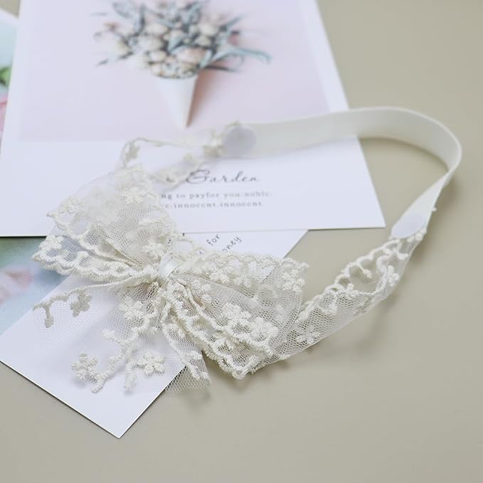 Lace Flower Bow-knot Baby Girls Headband Birthday Infant Wrap Elastic Baby Turban Hairband for Newborn Infant Toddler Kids (Style 9)