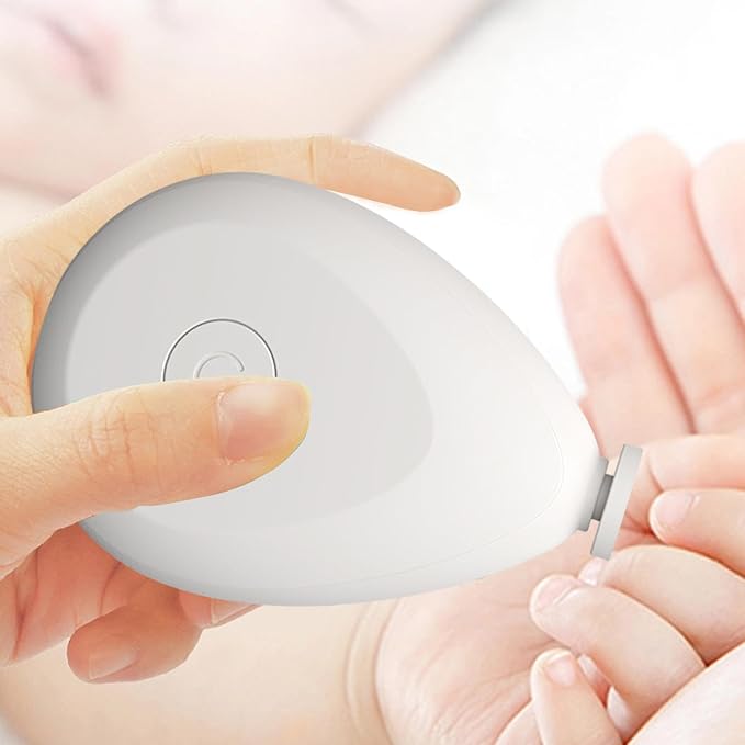 Baby Electric Nail Grinder - Battery Operated Portable Baby Nail Trimmer Electric, Quite Newborns Nail File | Toddler Nail Clipper, Baby Nail Clippers with 4 Grinding Heads for Toes and Fingernails