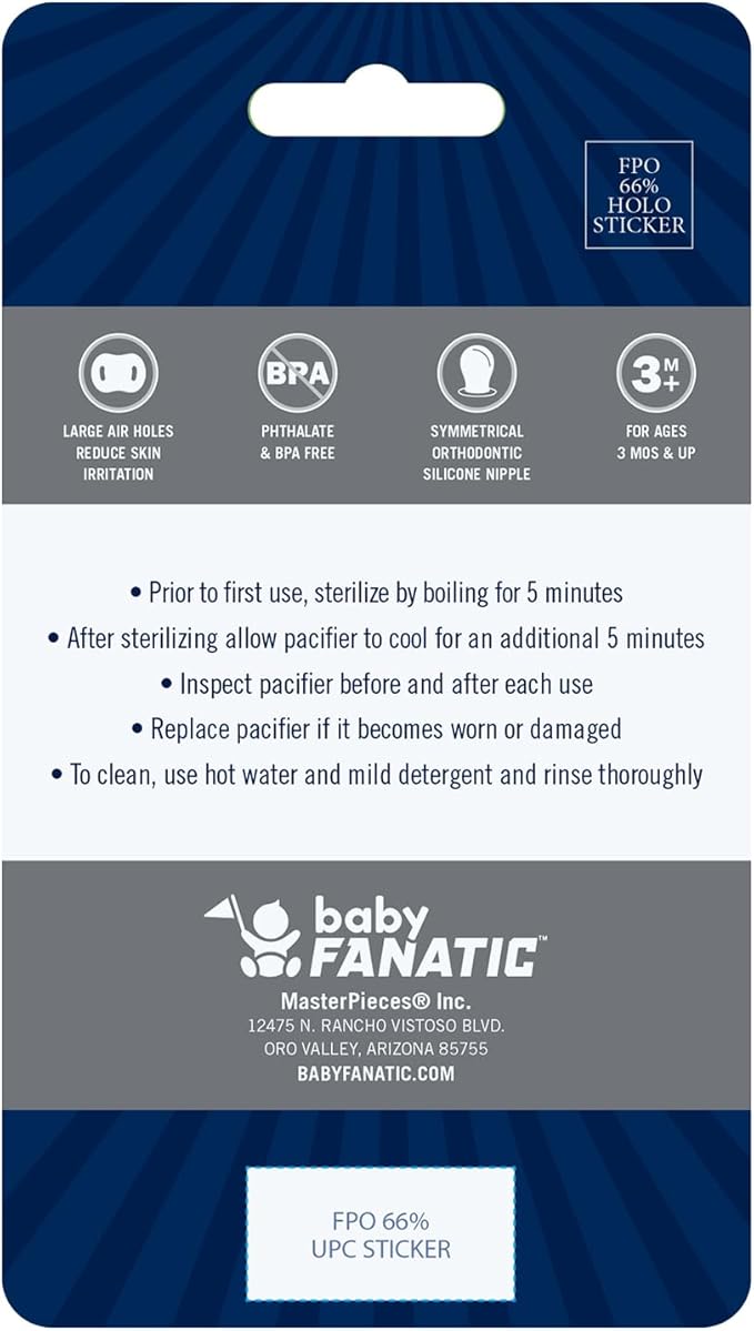 Baby Fanatic NCAA Baby Pacifiers