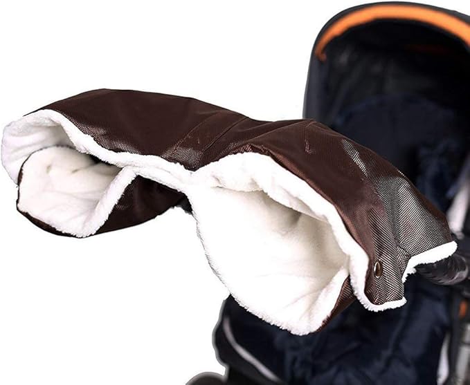 Stroller Gloves for Winter Waterproof, Extra Thick Fleece Stroller Hand Muff, Anti-Freeze Pram Accessories Baby Stroller Hand Gloves Hand Warmer