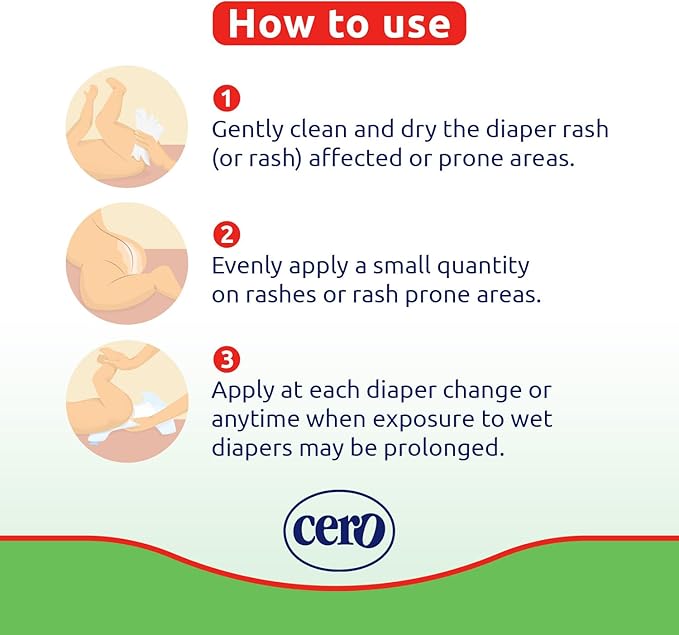 Diaper Rash Cream with Zinc Oxide & Aloe Vera for Babies – Crema Cero 3.9 oz | Fast Relief Ointment, Protective Barrier | Paraben-Free, Gentle for Newborns & Sensitive Skin
