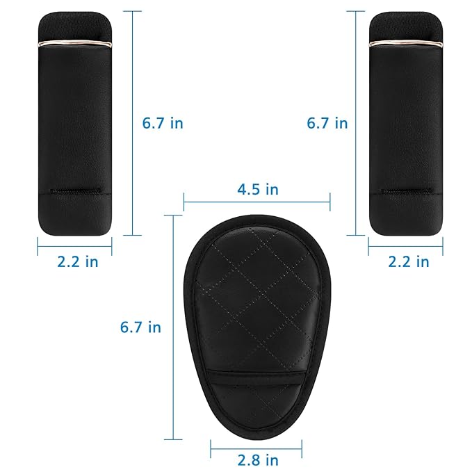 Accmor Car Seat Strap Pads Set for Baby Toddler Kids, Car Seat Strap Covers with Hip Support, Super Soft Seat Belt Covers Fits for All Car Seats, Pushchair, High Chair, Stroller