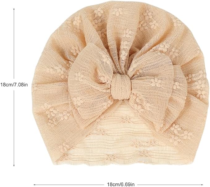Newborn Babies Headwrap Hat Infant Toddler Cotton Soft Cute Nursery Beanie Headbands Top Bowknot Cap