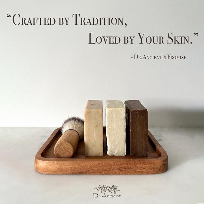Dr.Ancient Stinging Nettle & Pine Tar Soap Bar Set (2-Pack) – Organic Handmade Vegan Soap Bars, Natural Chemical-Free, Deep Cleansing Gentle Cleanser for Face & Body
