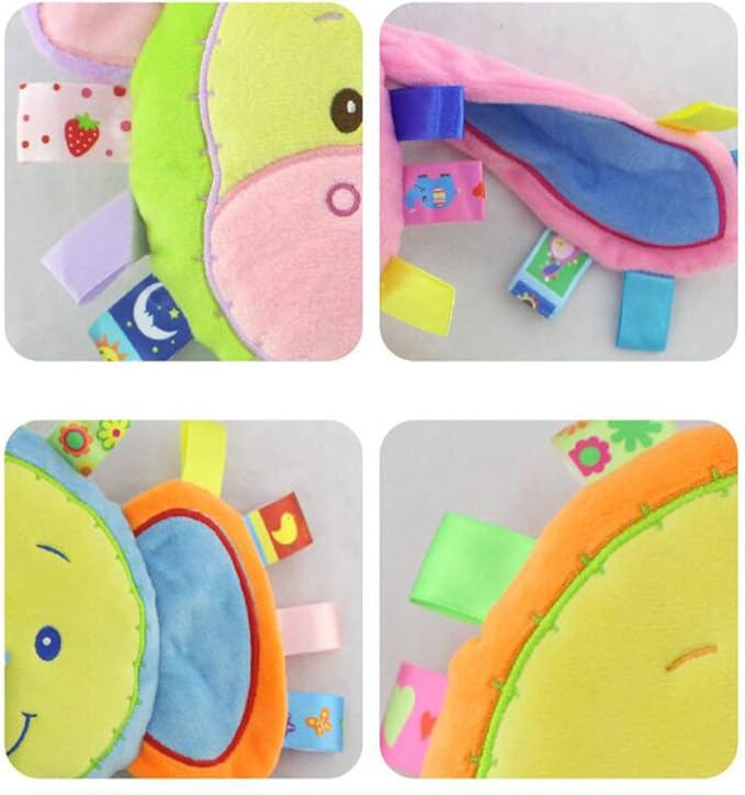 Monkey Taggie Activity Blanket and Sensory Toy Baby Gifts for Newborns Baby,Infant,Lovey Soft Toy - Clam Down and Play Your Baby, Baby taggy Toy