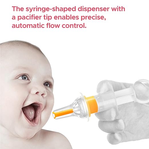BabyX Kids Baby Oral Syringe & Dispenser Calibrated for Liquid Medicine, Reduce Mess, Easy Way to Orally Administer Medication, Includes Bottle Adapter, 2 Pack