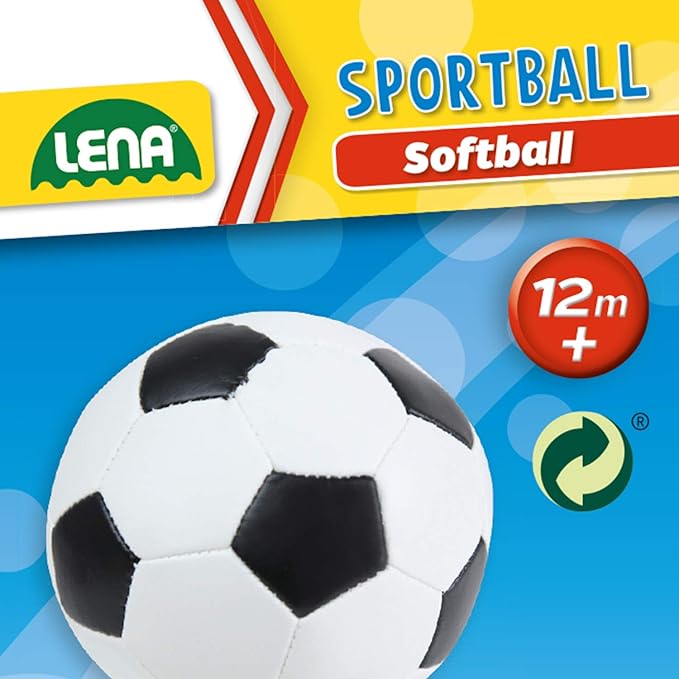 Lena 62164 Soft Sports Balls, Set of 4, 10 cm, Multicoloured