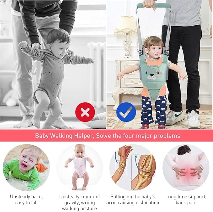 Baby Walking Helper - Adjustable Assistant for Infant Learning With Detachable Harness - for 6-36 Months (A)