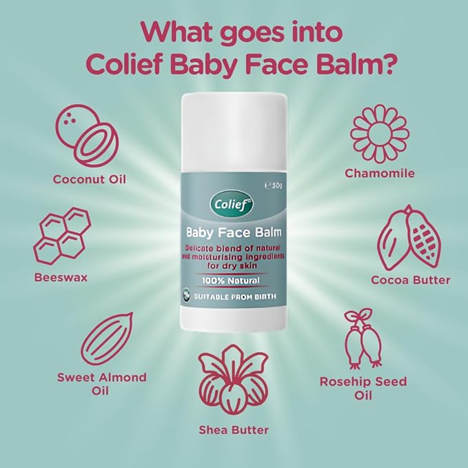 Colief Baby Scalp Oil & Baby Face Balm | Soothing Moisturizing Oil and Balm for Babies Scalp and Skin | Preventative of Itchy, Flaky, Dry, Damaged Skin on Infants | Rosehip Oil and Chamomile
