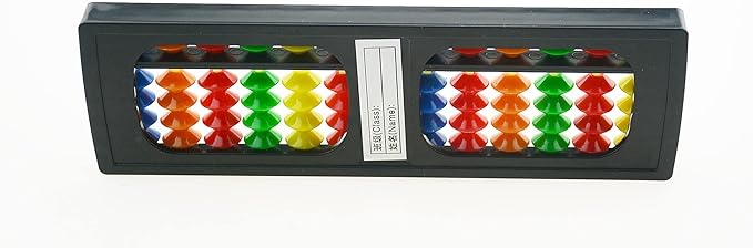 Plastic Colorful Beads Abacus Soroban, 13 Column Chinese Abacus Japanese Soroban Calculator Kid's Counting Tool (Style 1)