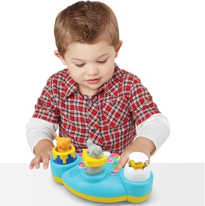 Kiddieland Musical Buddies Toddler Piano with Pop-Up Animals, Interactive Baby Keyboard, Lights & Sounds, 3 Instrument Modes, Chunky Keys, Ages 1-3
