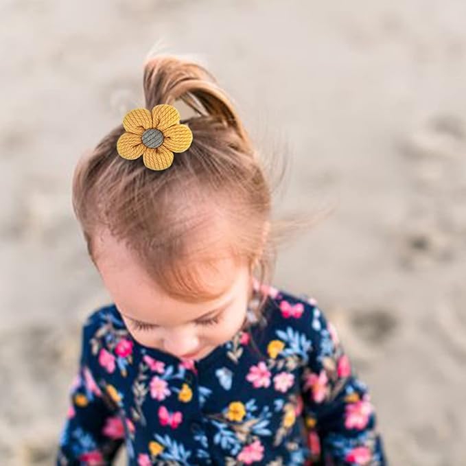 AQOKKA Baby Girl Headbands with Bows Soft Nylon Newborn Toddler Hairbands Handmade Baby Hair Accessories for Infant Girls Kids