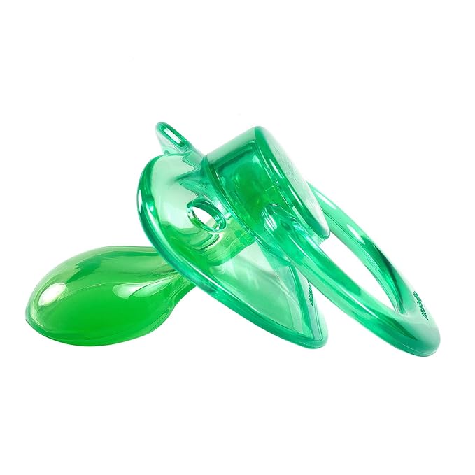 LittleForBig BigShield Adult Sized Pacifier Candy Gloss Pacifiers Set - Pink and Green