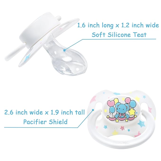 LittleForBig Bigshield Generation-II Adult Sized Pacifier Printed Set - Little Circus Pattern
