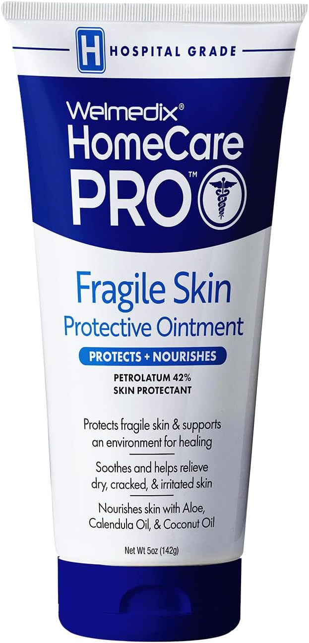 Welmedix HomeCare PRO Rapid Relief Adult Diaper Rash Cream, Fragile Skin Protective Ointment Hospital Grade Healing Ointment
