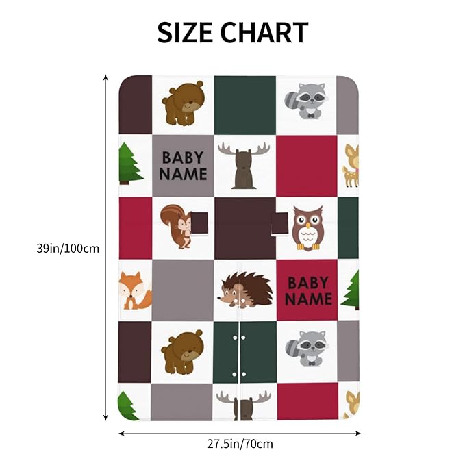 Personalized Little Animals Theme Baby Car Seat Canopy for Baby with Name, Custom Light Weight Minky Covers for Baby Boy Girl, Nursing Breastfeeding Stroller Cover Canopies for Newborn