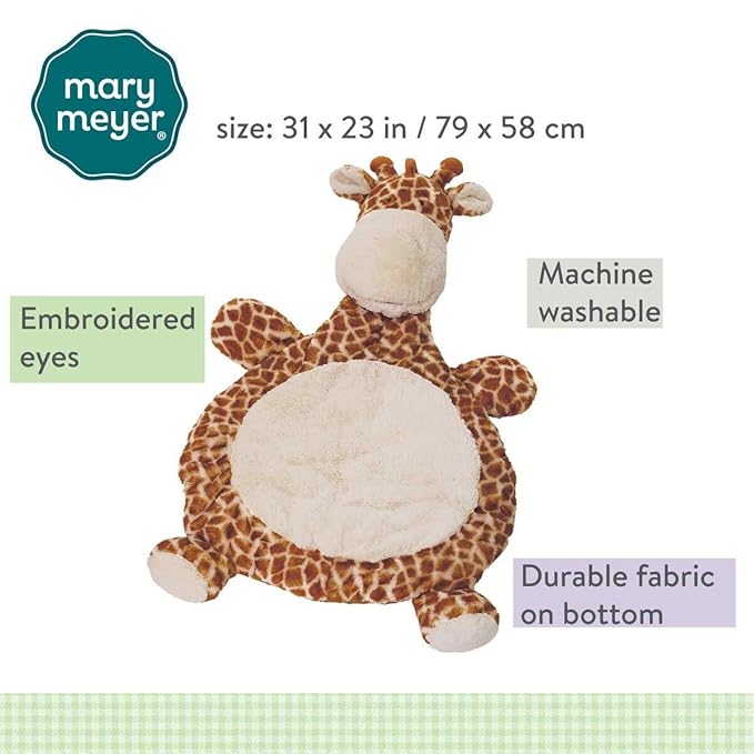 Mary Meyer Bestever Baby Mat Cushioned Tummy Time Floor Play Mats for Babies and Toddlers, 31 x 23-Inches, Giraffe