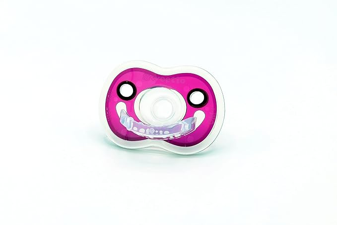 Sweetie Silicone Pacifier Refuser Soother 100% Silicone BPA Free 2 Count (Purple)